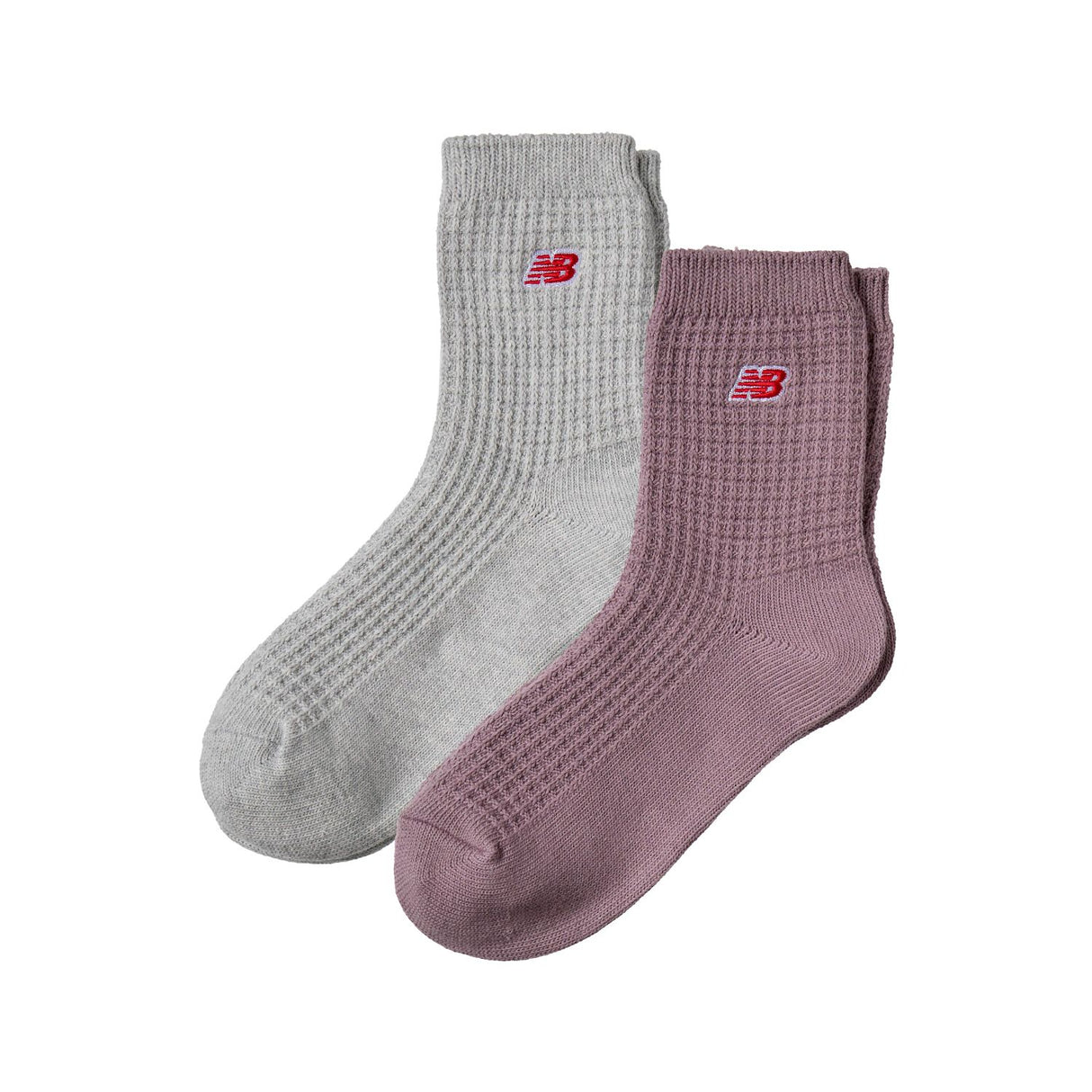 New Balance Waffle Knit Ankle Socks 2 Pack-2