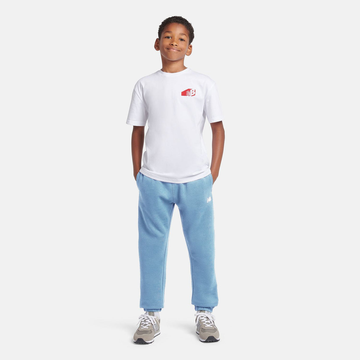 New Balance Youth Brush Back Small Logo Jogger-4