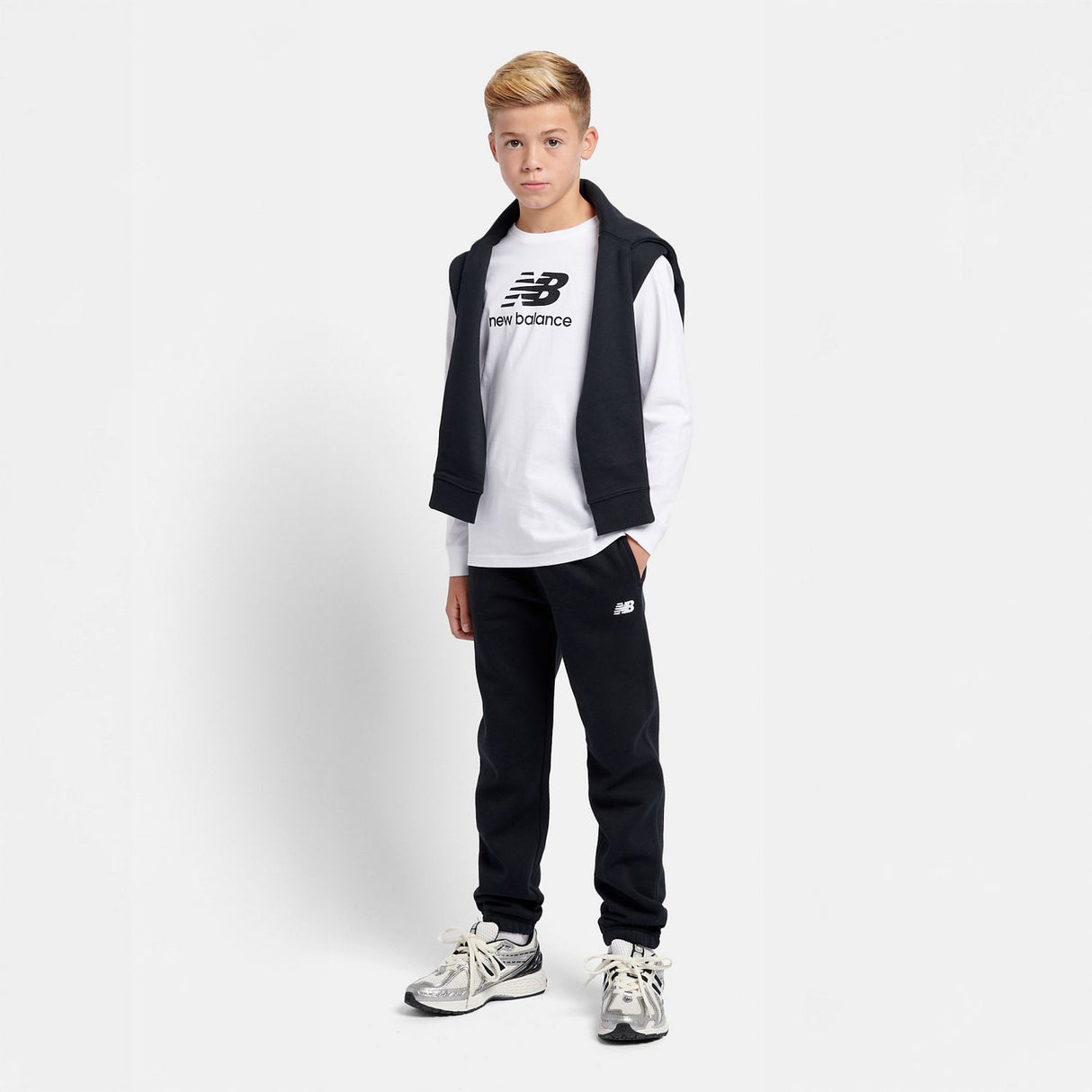 New Balance Youth Brush Back Small Logo Jogger-4