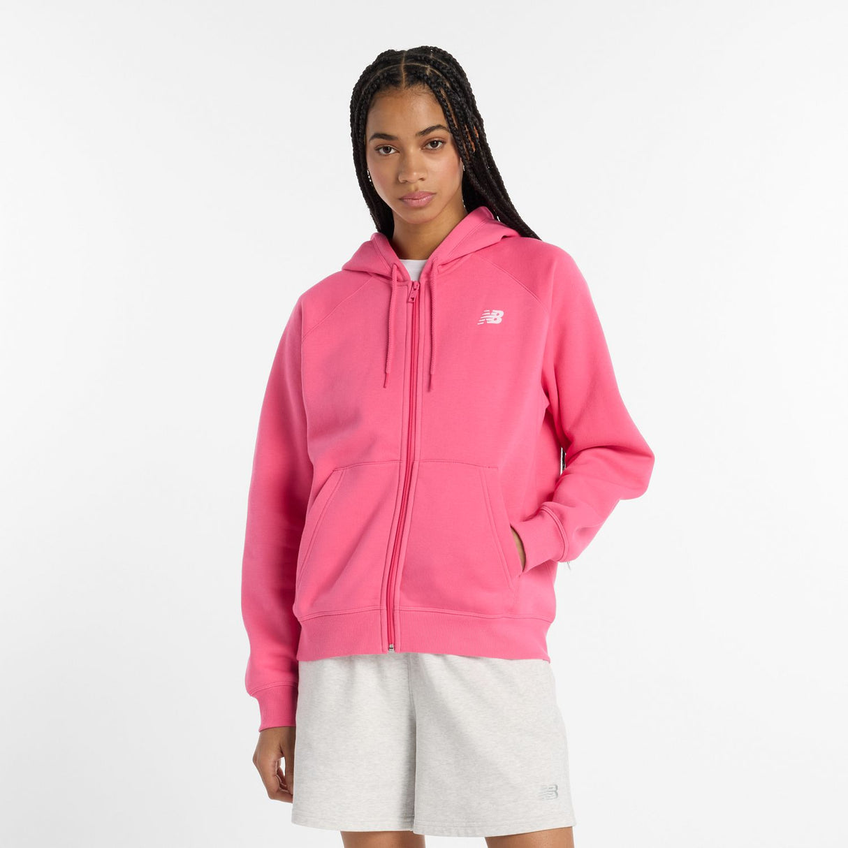 New Balance Women's Sport Fleece Logo Full Zip-1