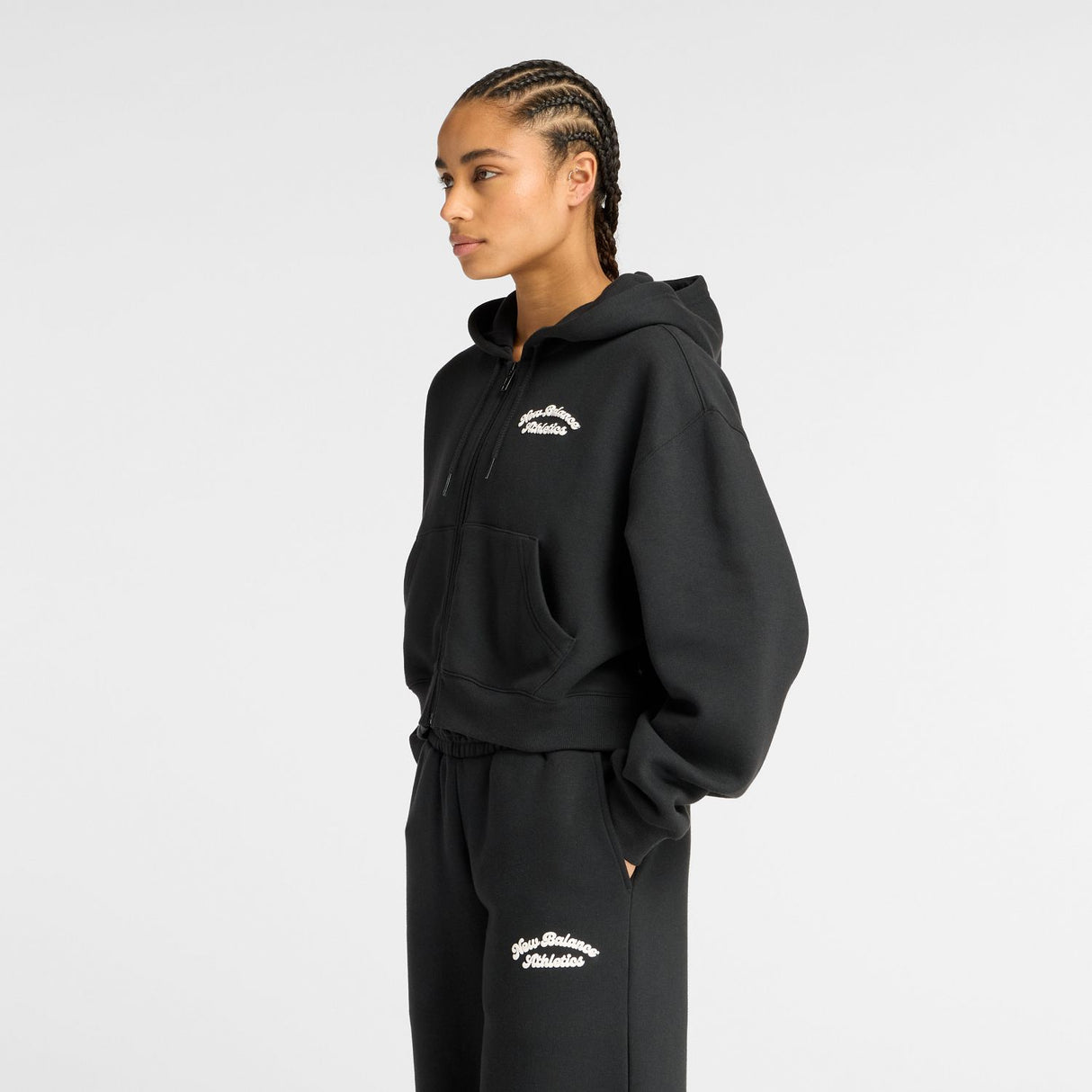 New Balance Women's Linear Heritage Fleece Full Zip-2
