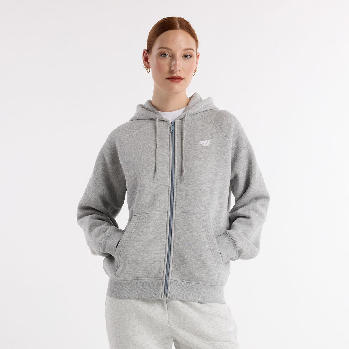 New Balance Women's Sport Fleece Logo Full Zip-1