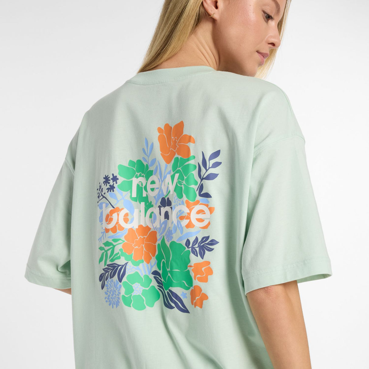 New Balance Women's Flower Oversize T-Shirt-4