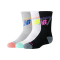 New Balance Youth Active Graphic Crew Socks 3 Pack-1