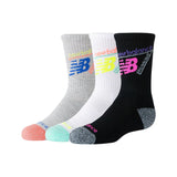 New Balance Youth Active Graphic Crew Socks 3 Pack-1