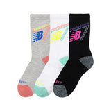 New Balance Youth Active Graphic Crew Socks 3 Pack-2