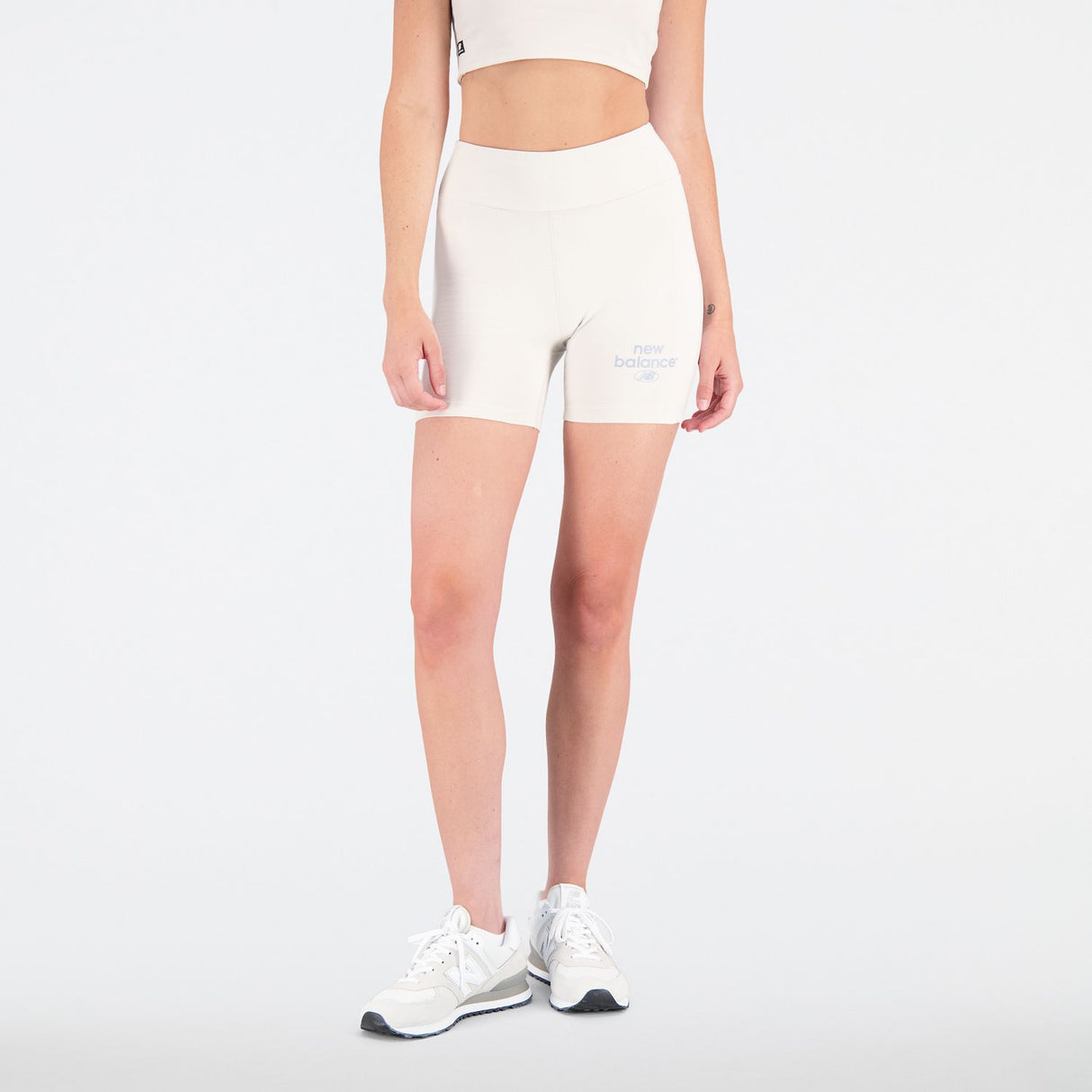 New Balance Women's Essentials Reimagined Archive Cotton Fitted Short-1