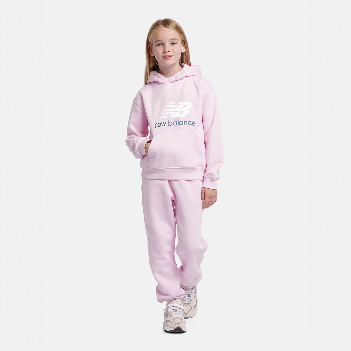 New Balance Youth French Terry Stacked Logo Hoodie-7