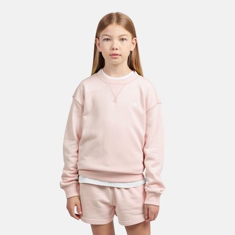 New Balance Youth Girl's FT Small Logo Crew-1