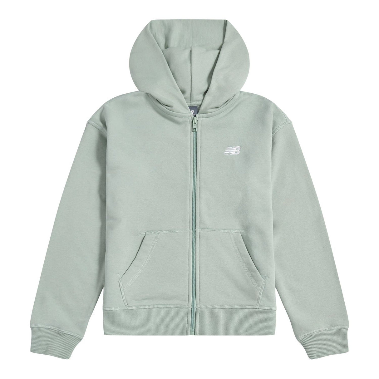 New Balance Youth French Terry Small Logo Full Zip Hoodie-1