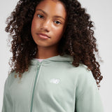 New Balance Youth French Terry Small Logo Full Zip Hoodie-8