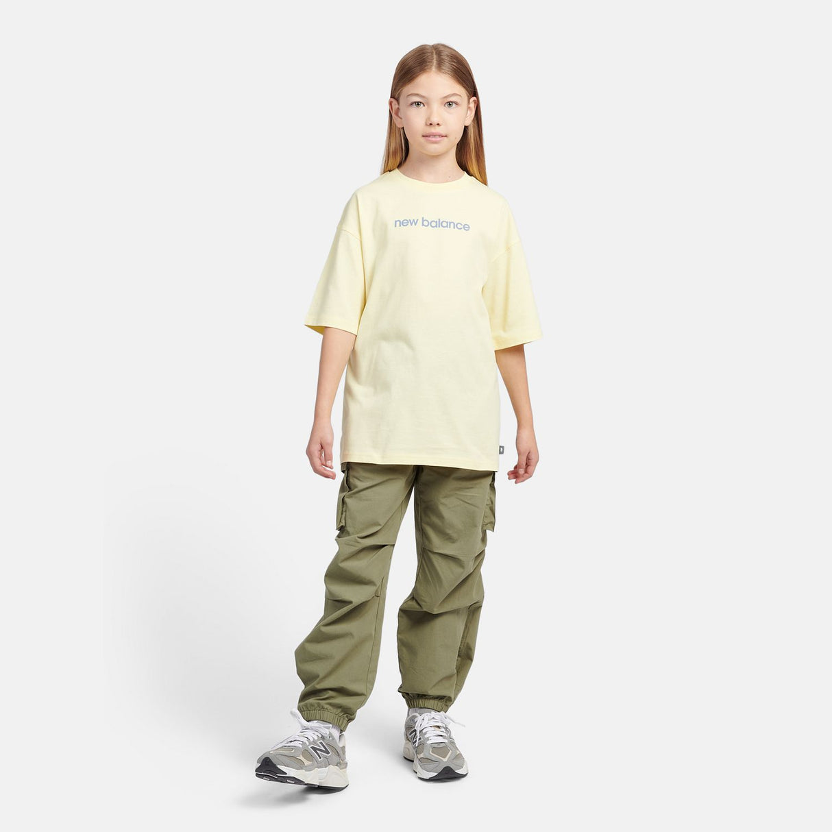New Balance Youth Girl's Floral Sneaker Graphics T-Shirt-5