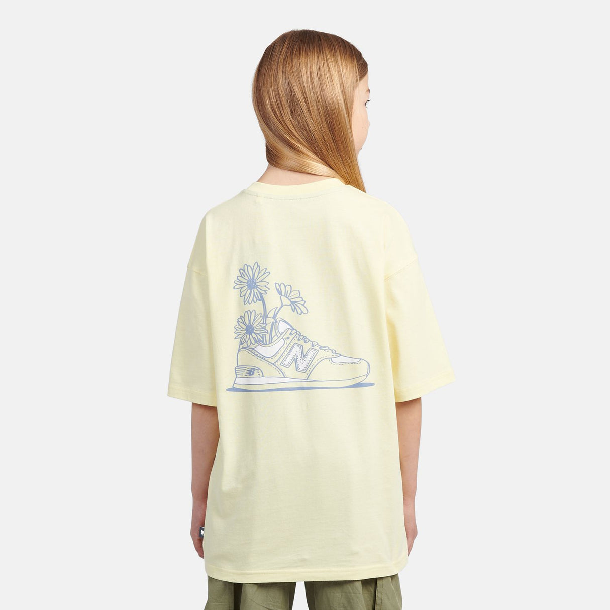 New Balance Youth Girl's Floral Sneaker Graphics T-Shirt-8
