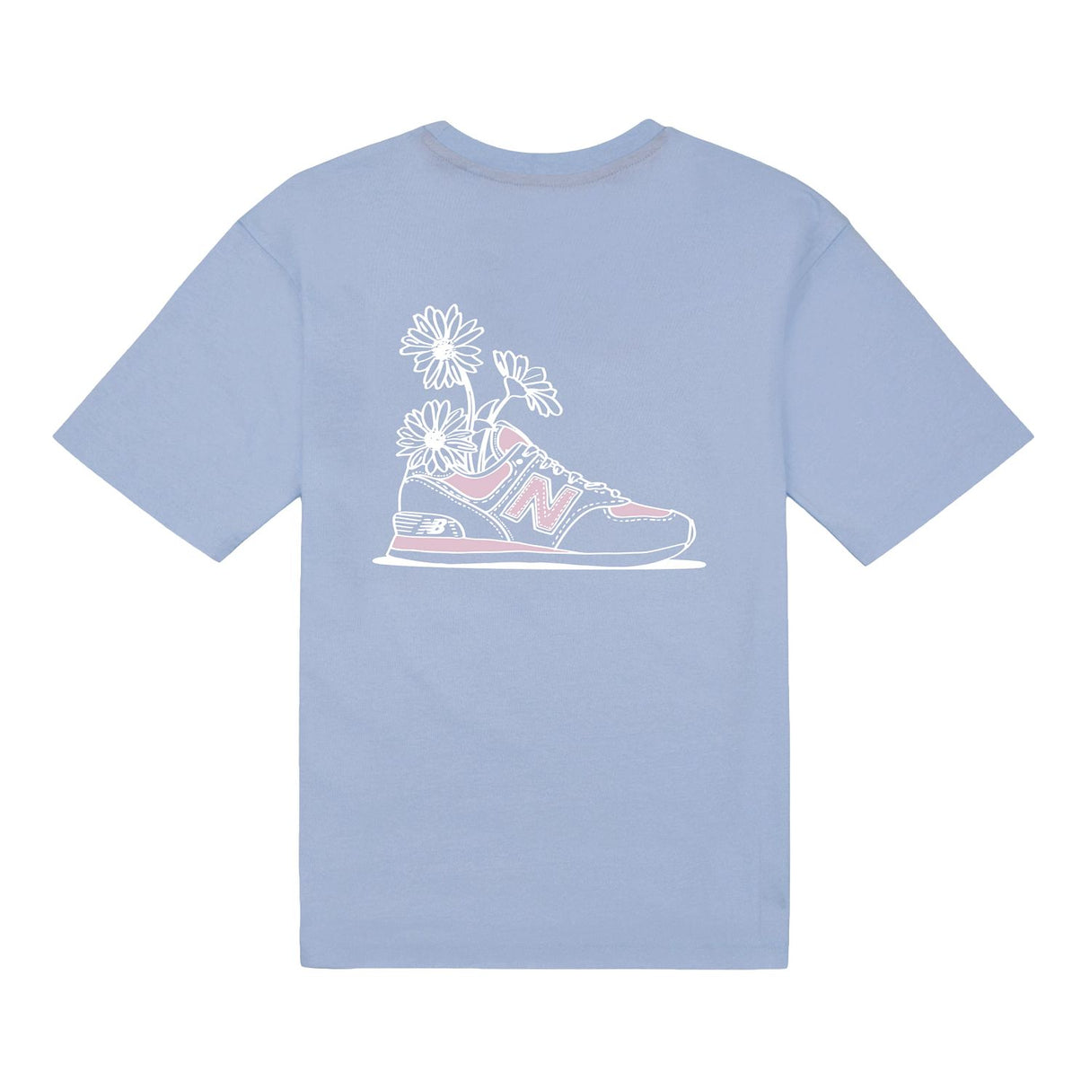 New Balance Youth Girl's Floral Sneaker Graphics T-Shirt-8