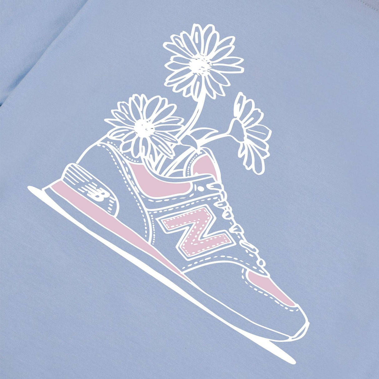 New Balance Youth Girl's Floral Sneaker Graphics T-Shirt-10