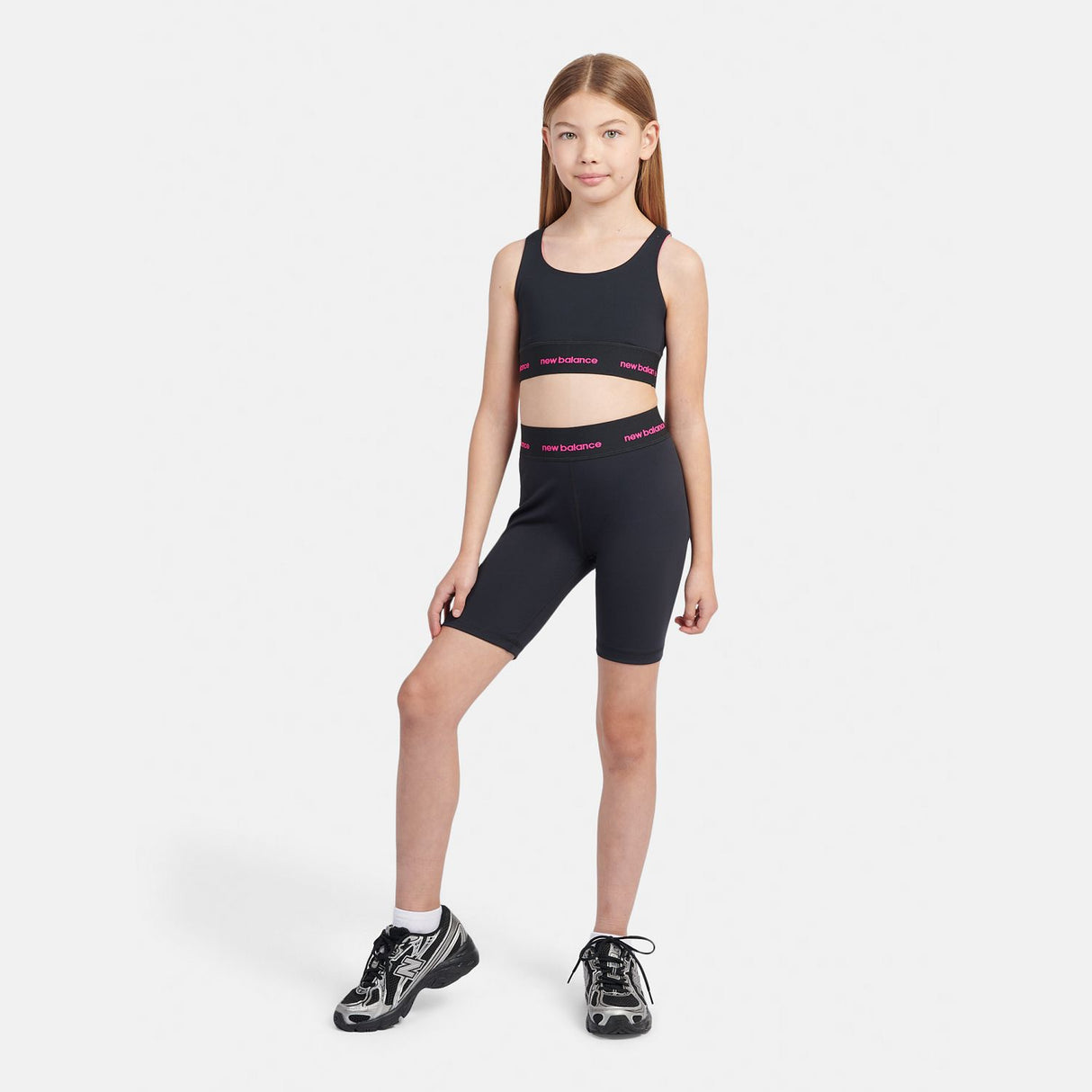 New Balance Youth Girl's Harmony High Rise Sport Cycle Short-8