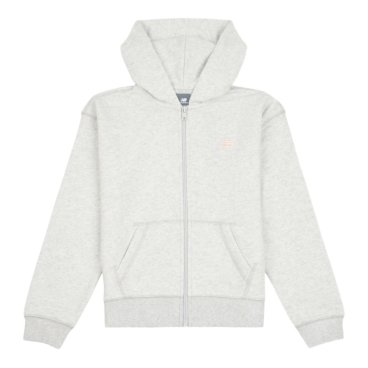 New Balance Youth French Terry Small Logo Full Zip Hoodie-1