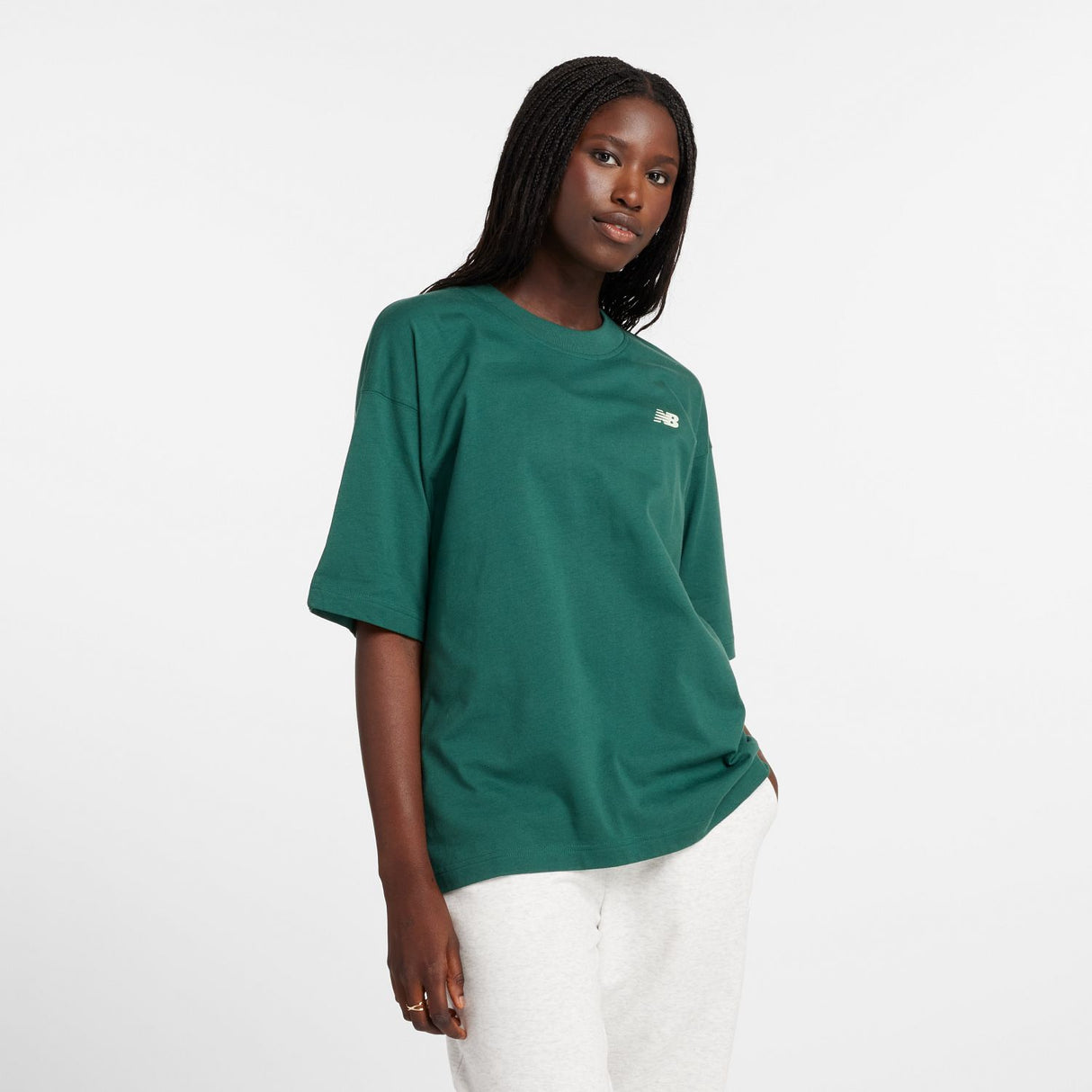 New Balance Women's Graphic Oversized Jersey T-Shirt-1