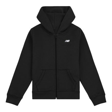 New Balance Youth Brush Back Small Logo Full Zip Hoodie-1