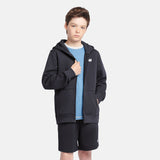 New Balance Youth Brush Back Small Logo Full Zip Hoodie-5