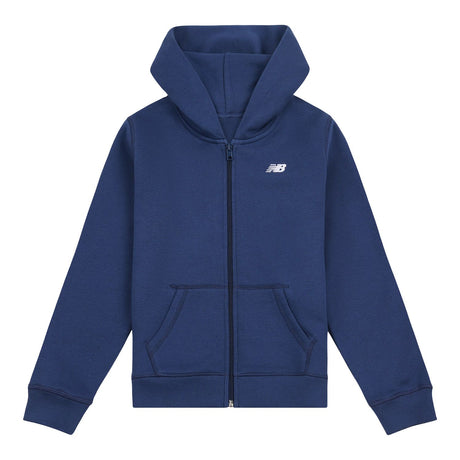 New Balance Youth Brush Back Small Logo Full Zip Hoodie-1