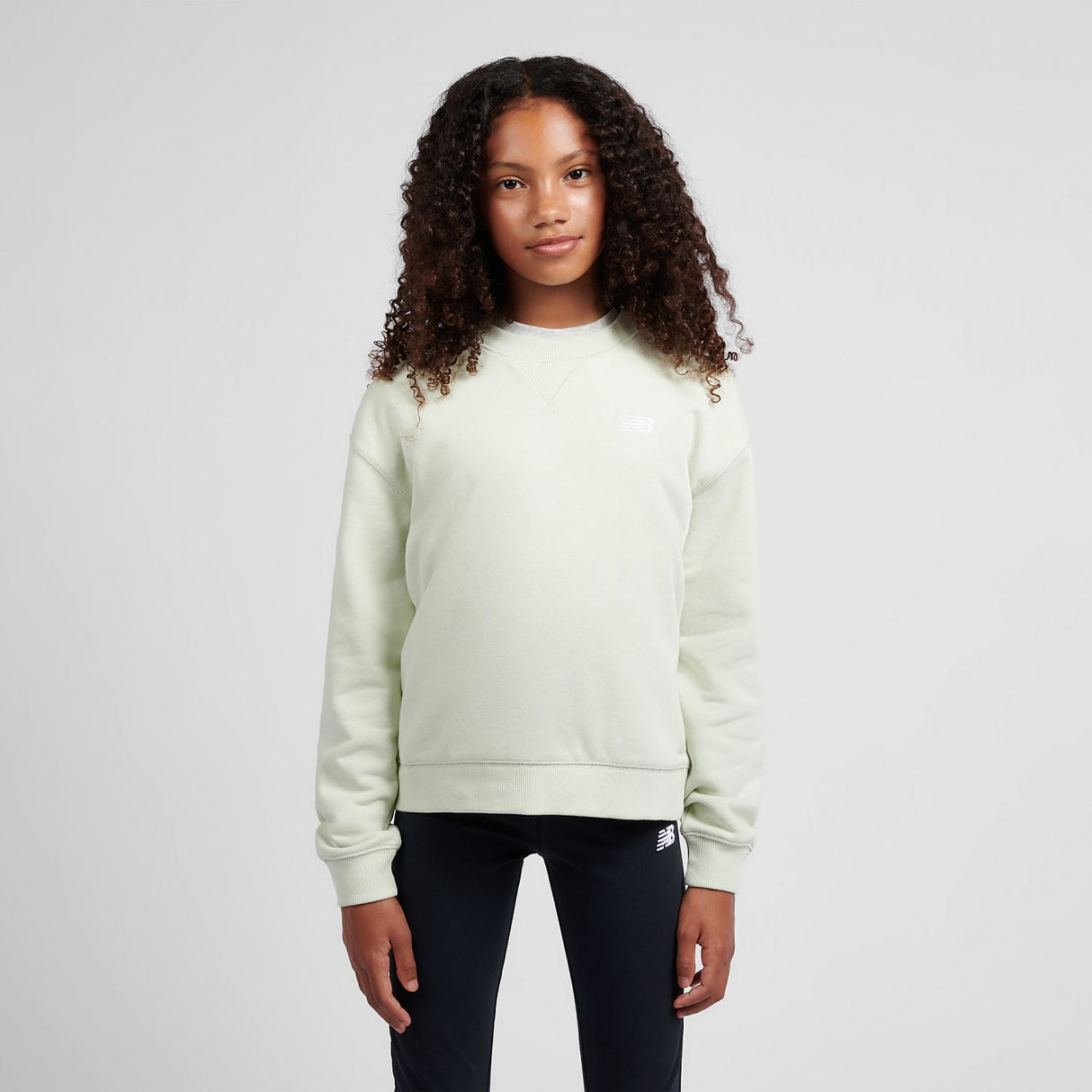 New Balance Youth Girl's FT Small Logo Crew-2