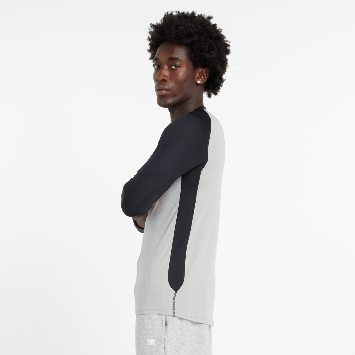 New Balance Men's Asymmetrical  Compression Baseball Top-2