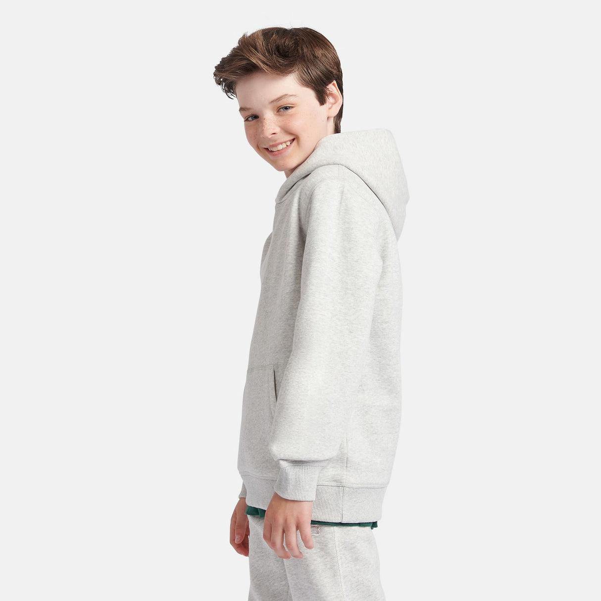 New Balance Boys' Brush Back Small Logo Hoodie-6