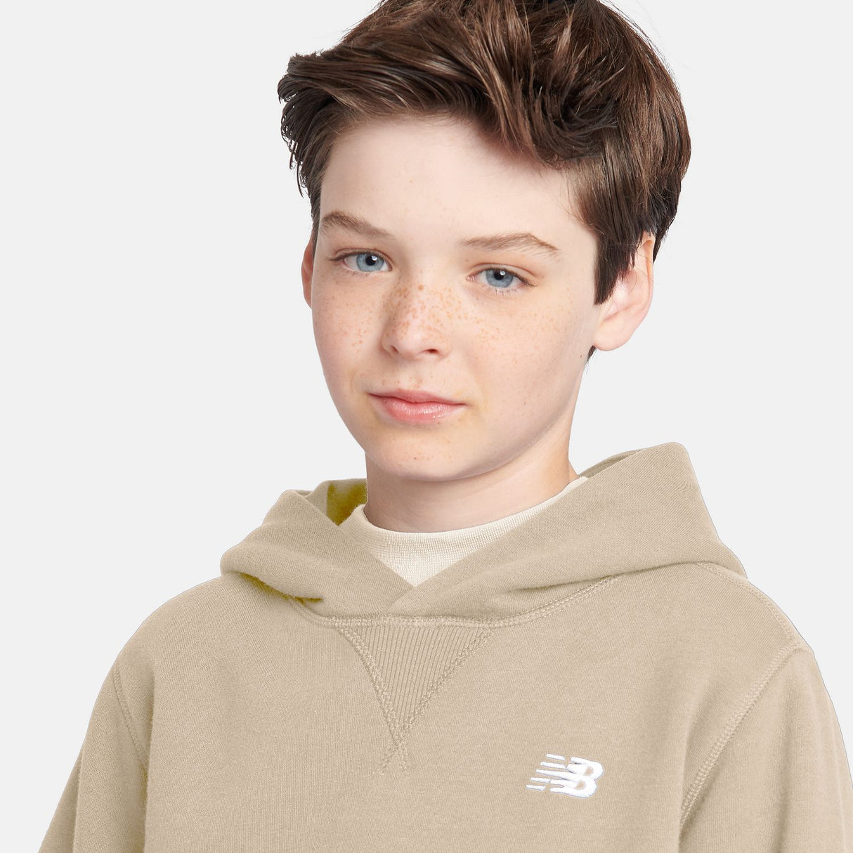 New Balance Boys' Brush Back Small Logo Hoodie-8