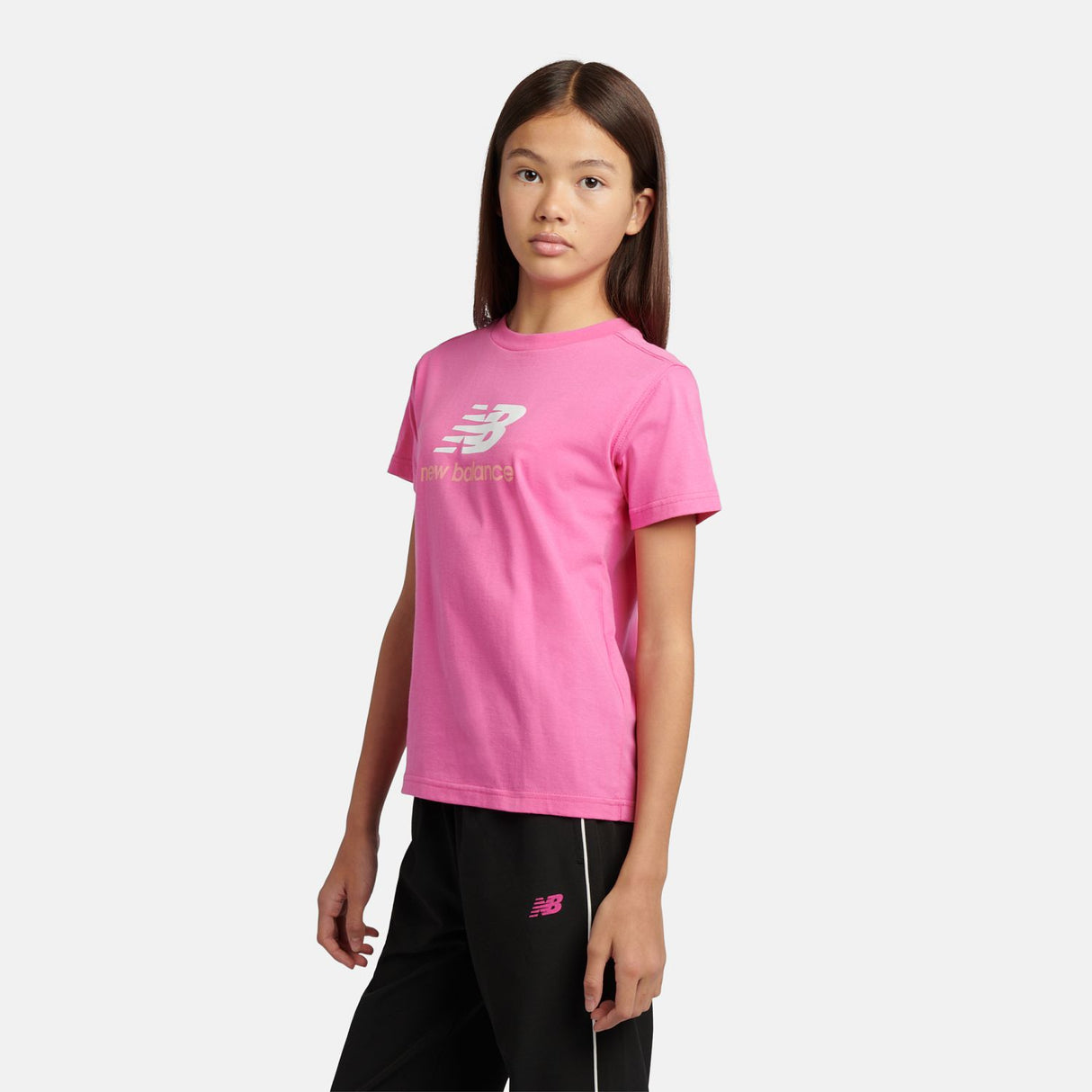 New Balance Girls' Stacked Logo T-Shirt-6