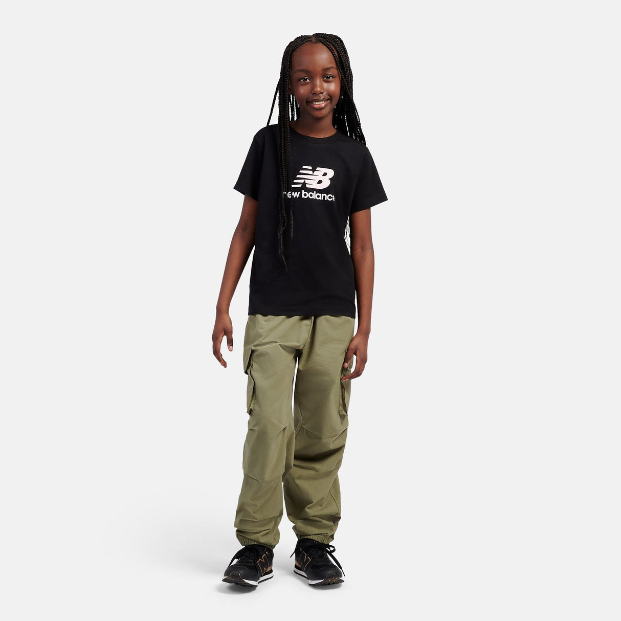 New Balance Girls' Stacked Logo T-Shirt-4
