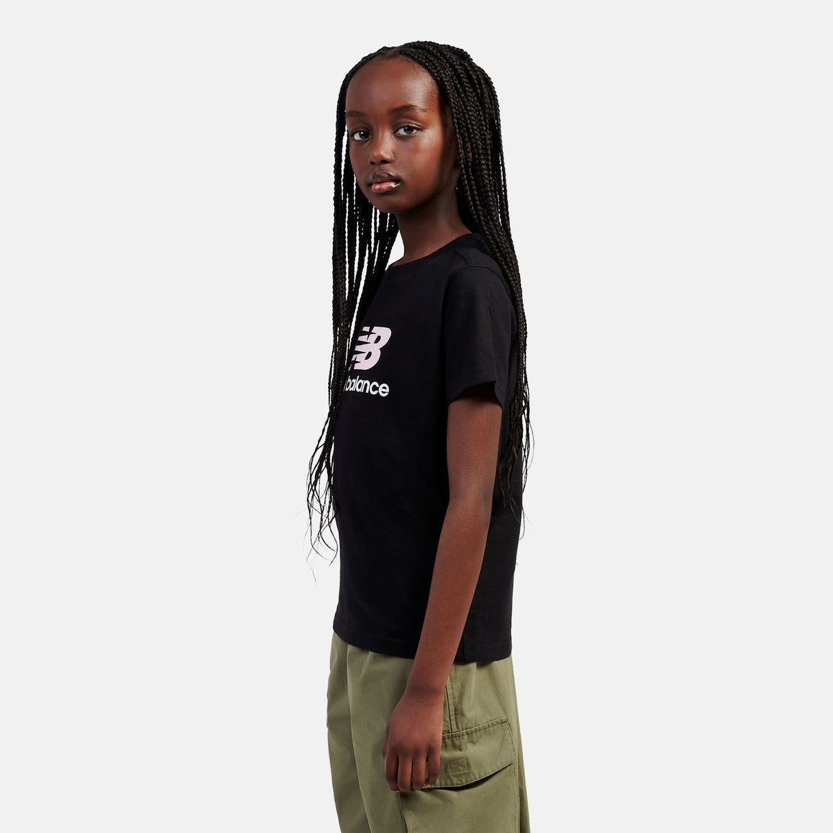 New Balance Girls' Stacked Logo T-Shirt-6