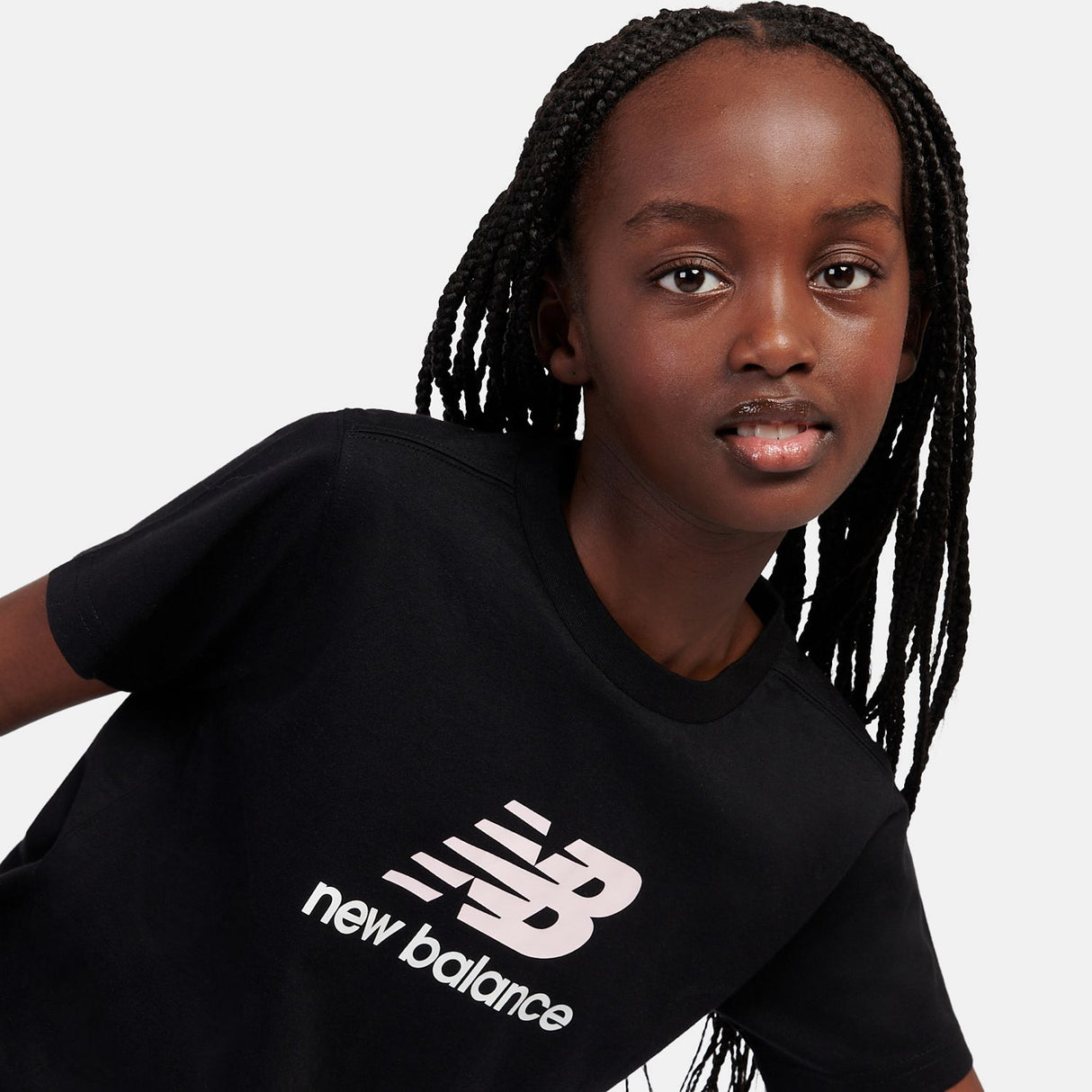 New Balance Girls' Stacked Logo T-Shirt-8
