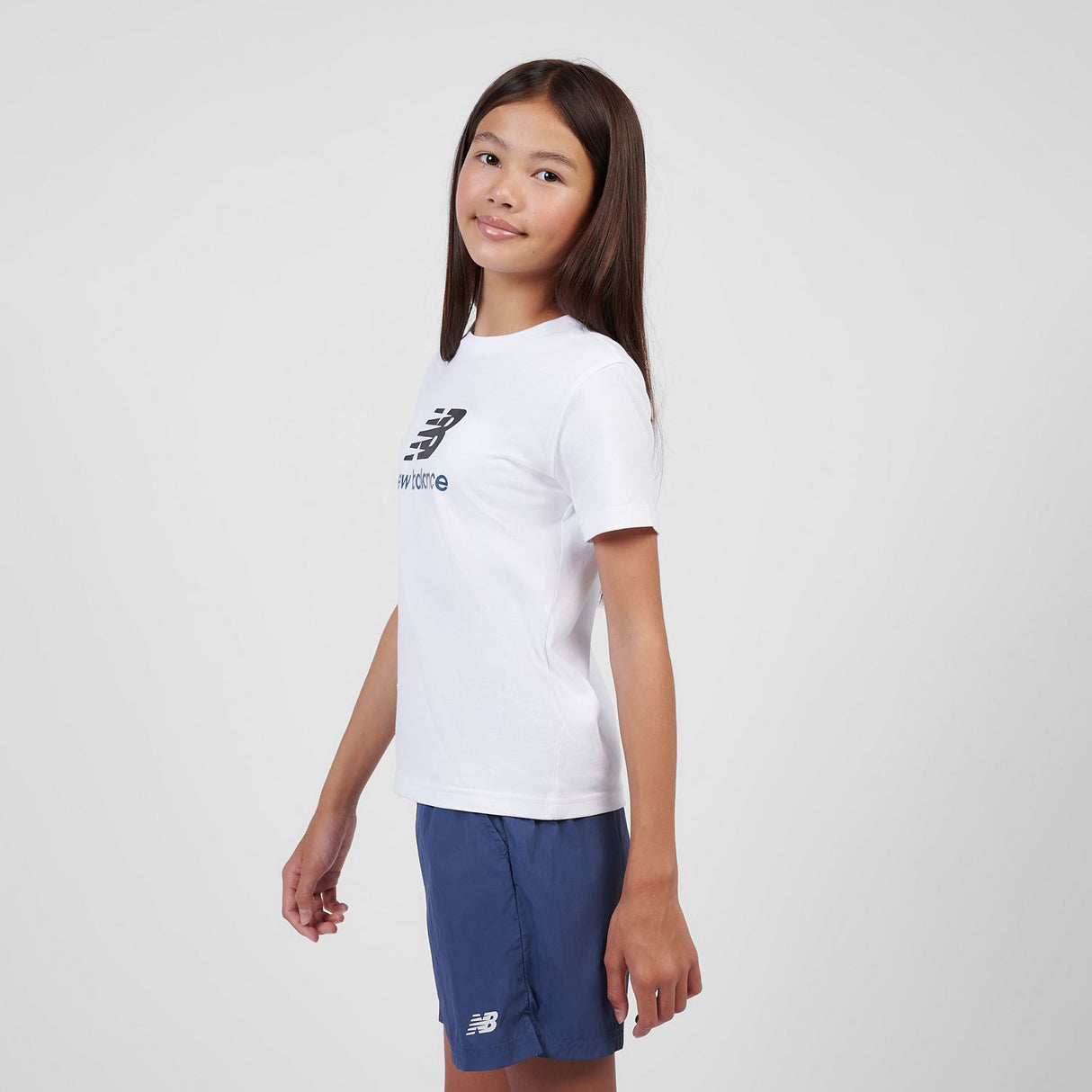 New Balance Girls' Stacked Logo T-Shirt-6