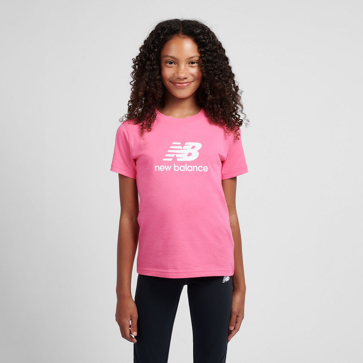 New Balance Girls' Stacked Logo T-Shirt-5