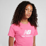 New Balance Girls' Stacked Logo T-Shirt-8