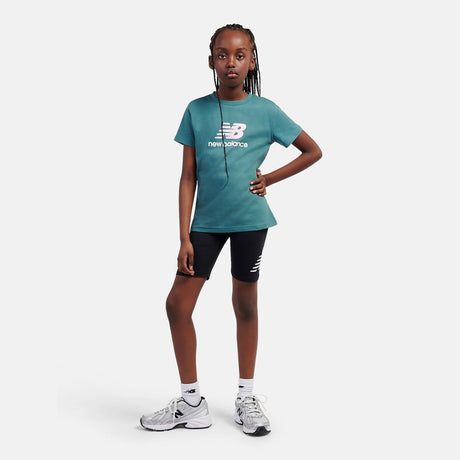 New Balance Girls' Stacked Logo T-Shirt-1