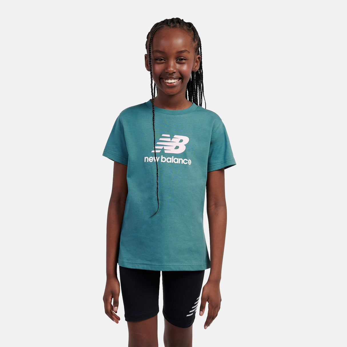 New Balance Girls' Stacked Logo T-Shirt-2
