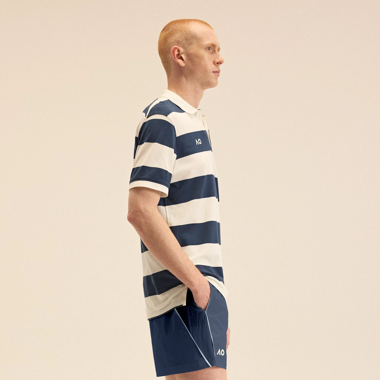 New Balance Men's Australian Open Striped Premium Polo-4