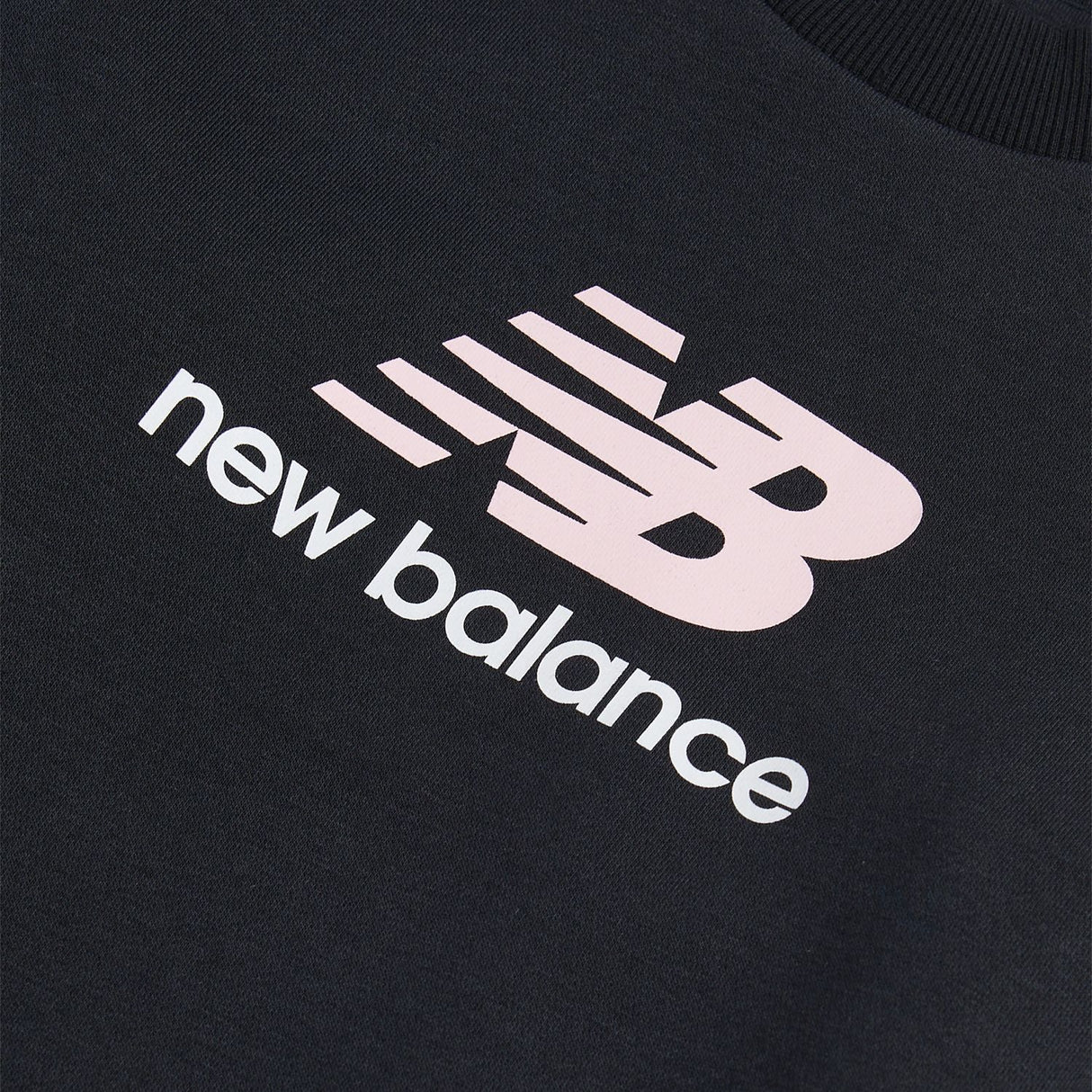 New Balance Girls' BB Stacked Logo Crew-3