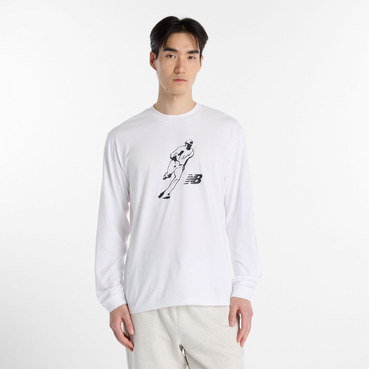 New Balance Men's Shohei Always On Logo Long Sleeve T-Shirt-2