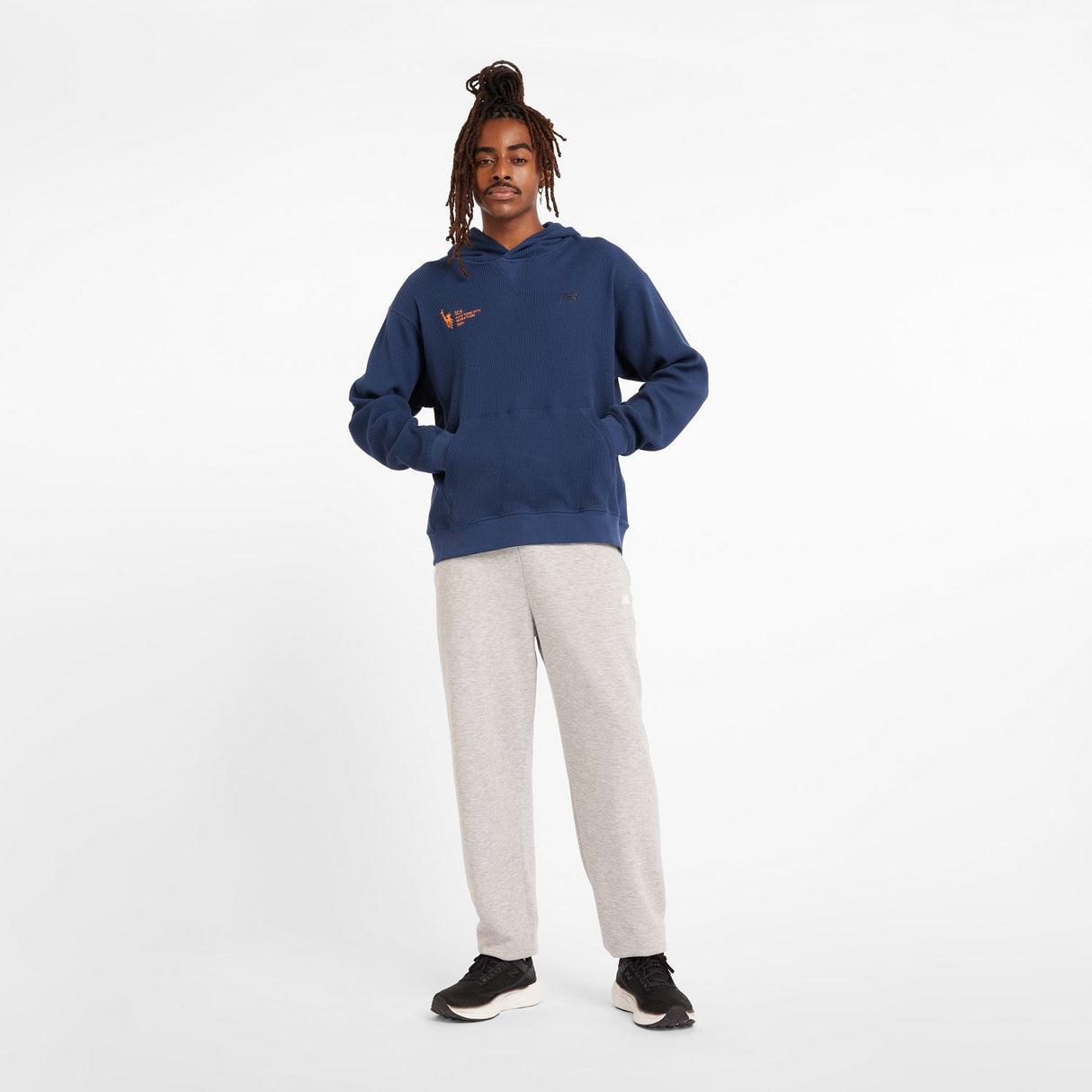 New Balance Men's NYC Marathon Waffle Knit Hoodie-1