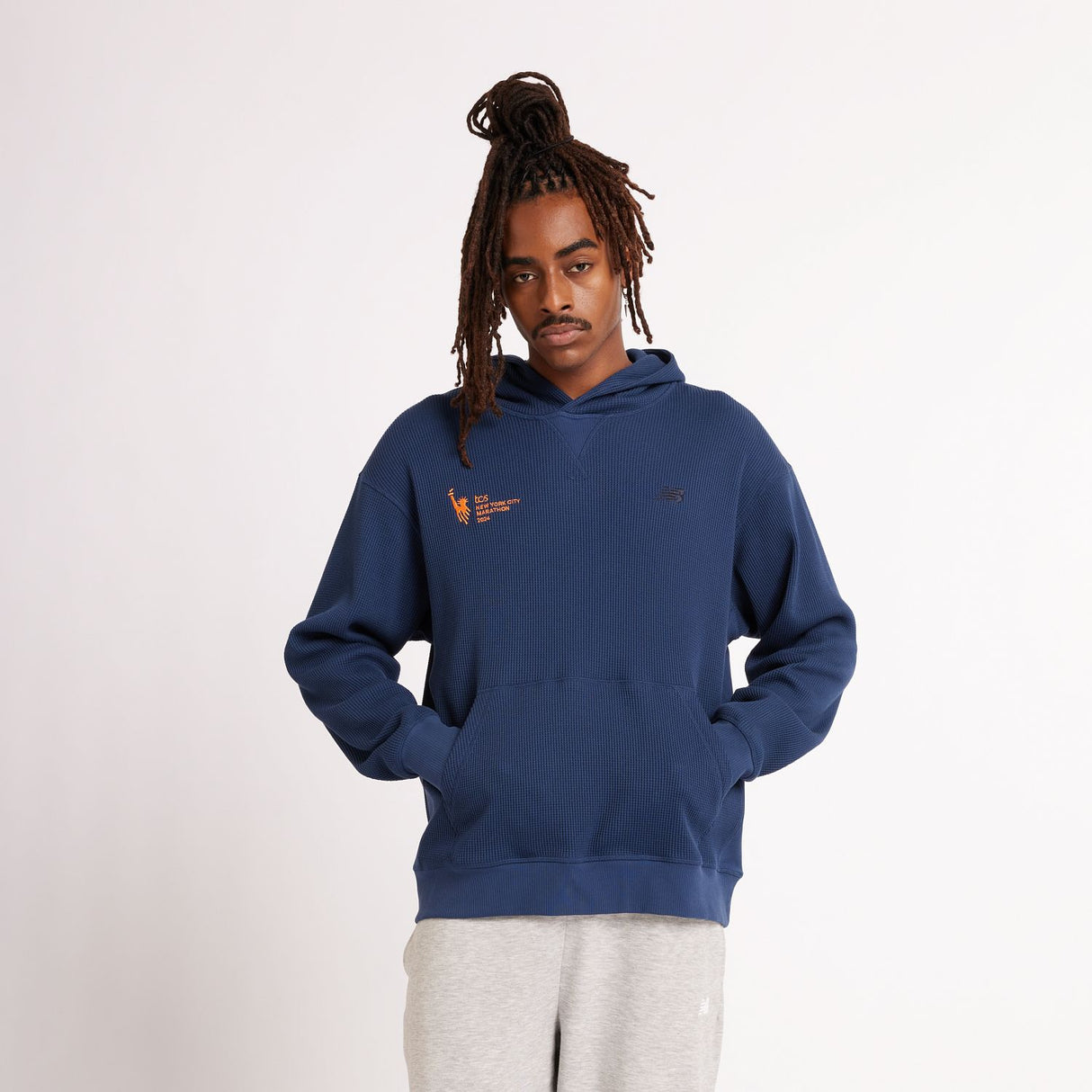 New Balance Men's NYC Marathon Waffle Knit Hoodie-3