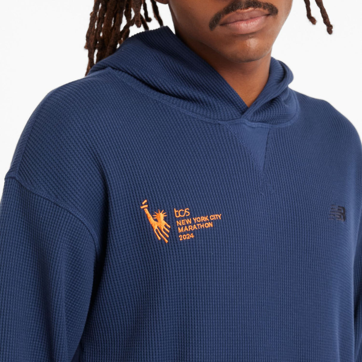 New Balance Men's NYC Marathon Waffle Knit Hoodie-6