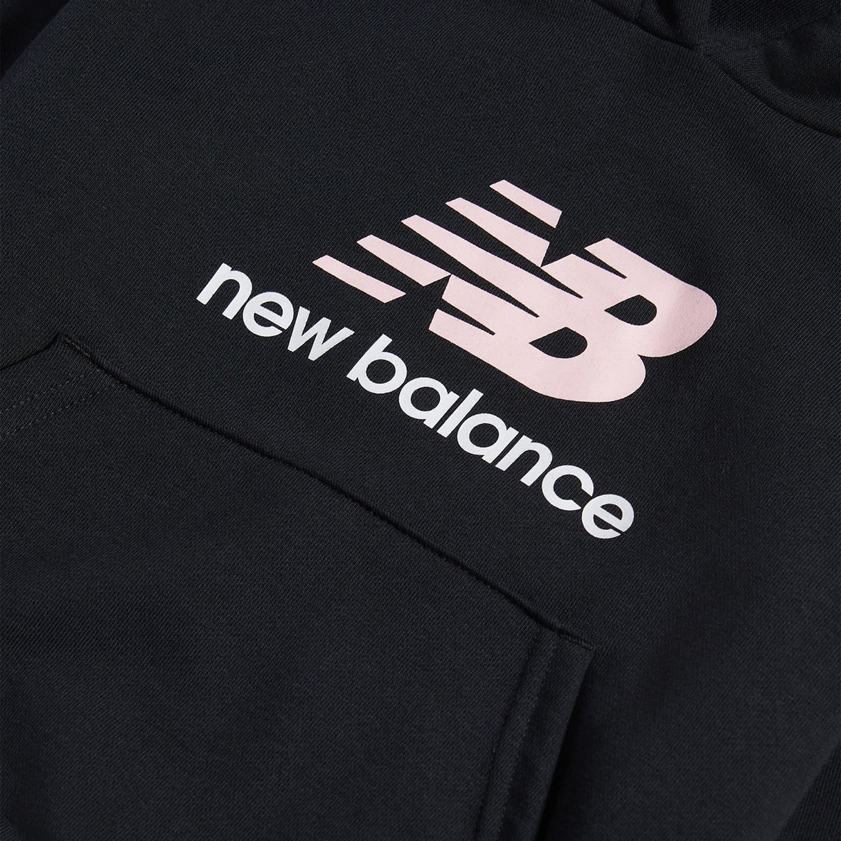 New Balance Girls' French Terry Stacked Logo Hoodie-3