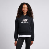 New Balance Girls' French Terry Stacked Logo Hoodie-5