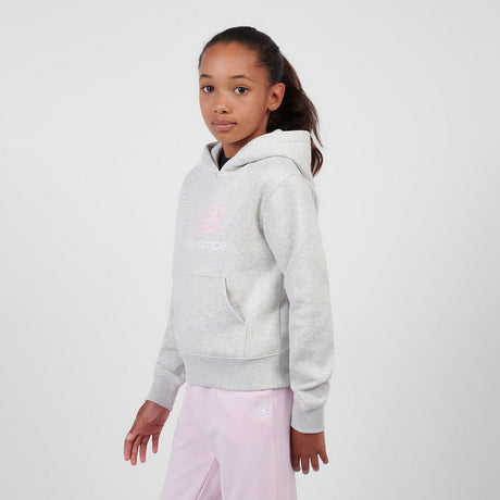 New Balance Girls' BB Stacked Logo Hoodie-6