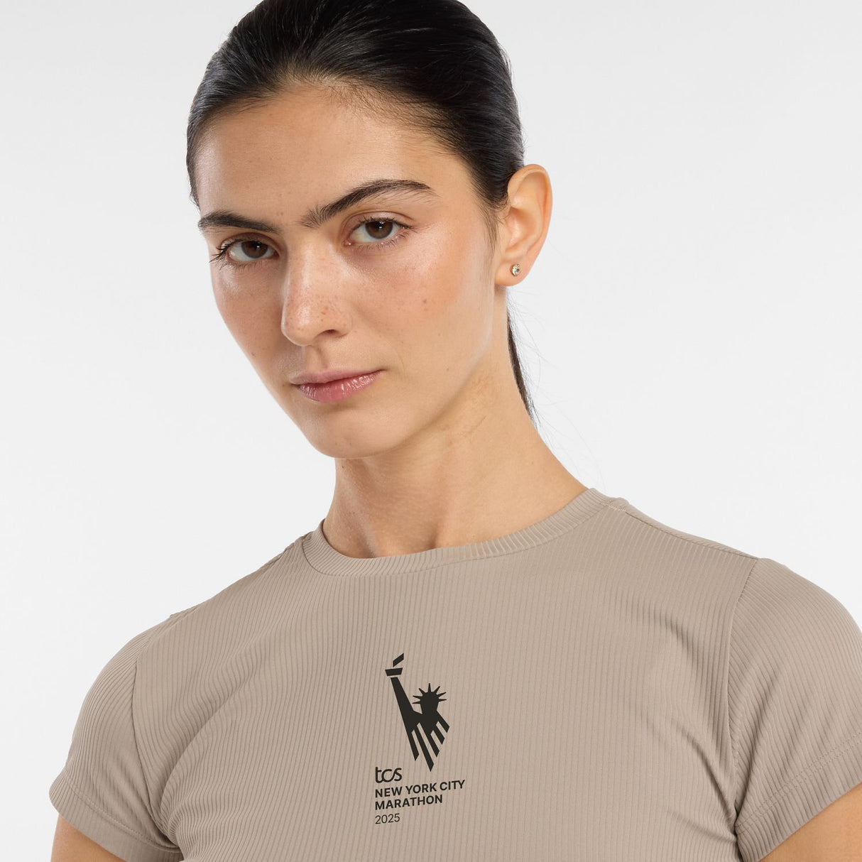 New Balance Women's NYC Marathon Ribbed Fitted T-Shirt-5