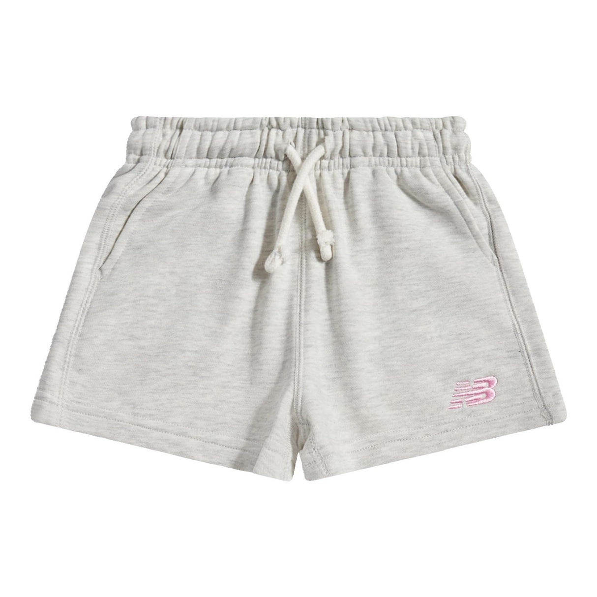 New Balance Girls' French Terry Small Logo Shorts-1