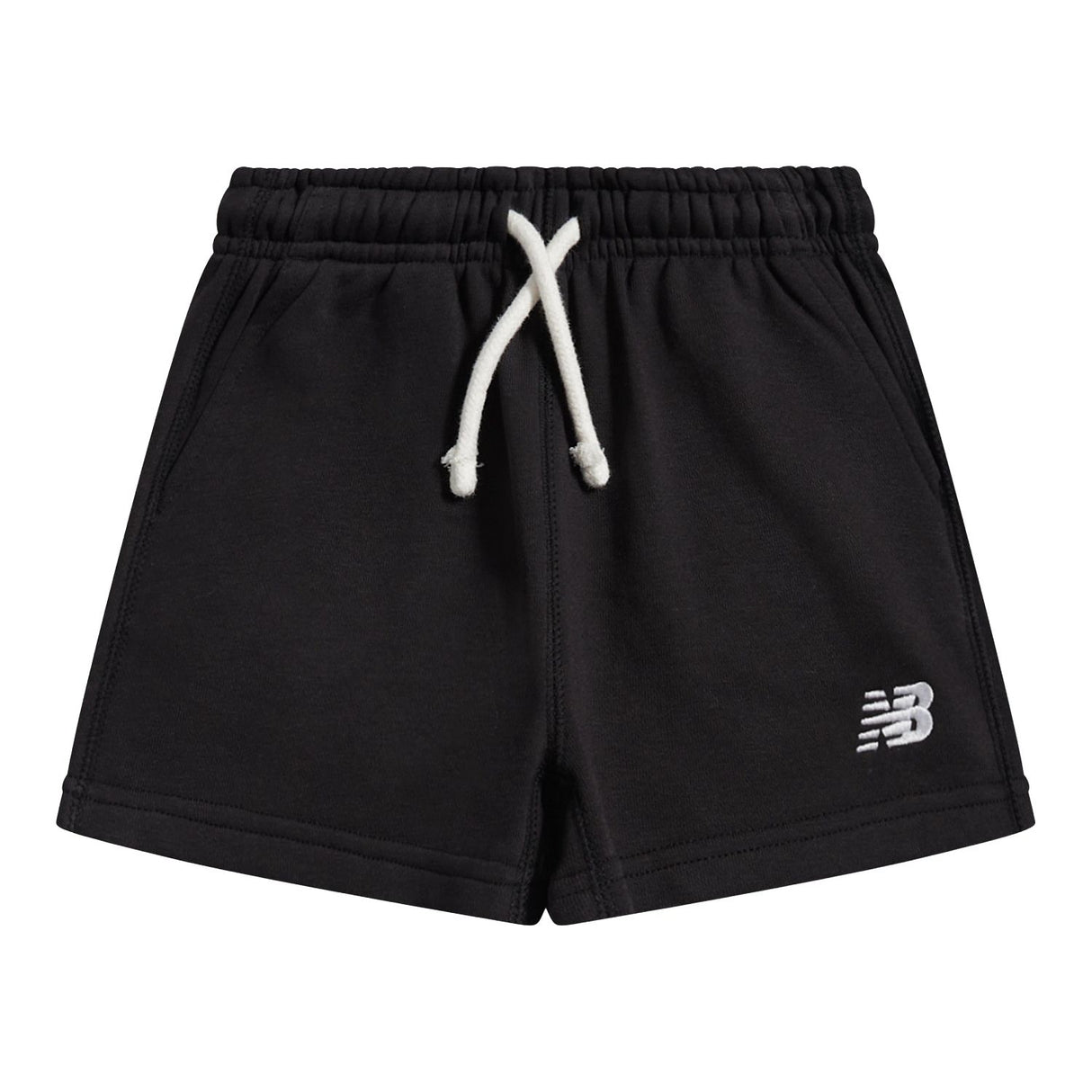 New Balance Girls' French Terry Small Logo Shorts-1